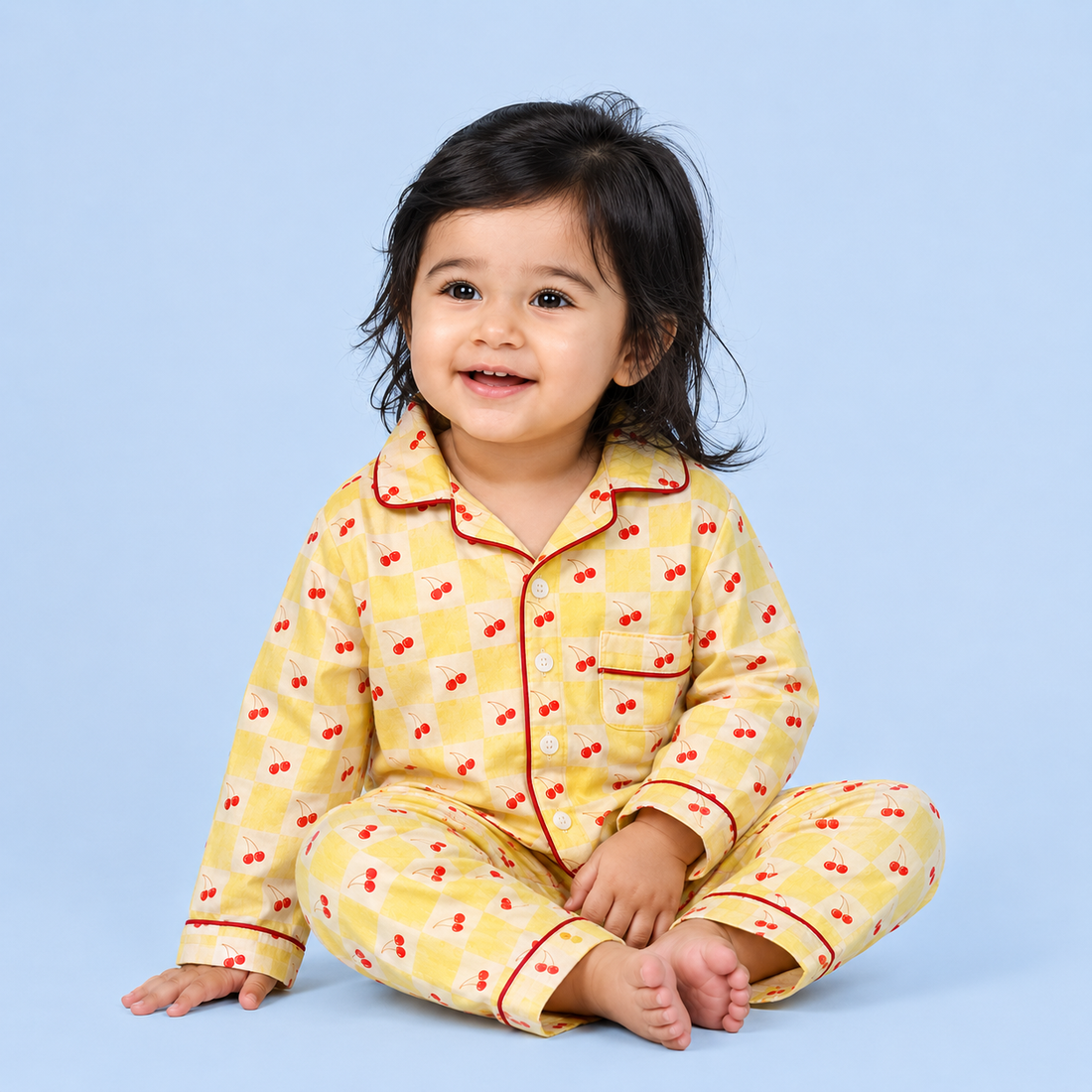 Very Cherry Full Sleeves Night Suit