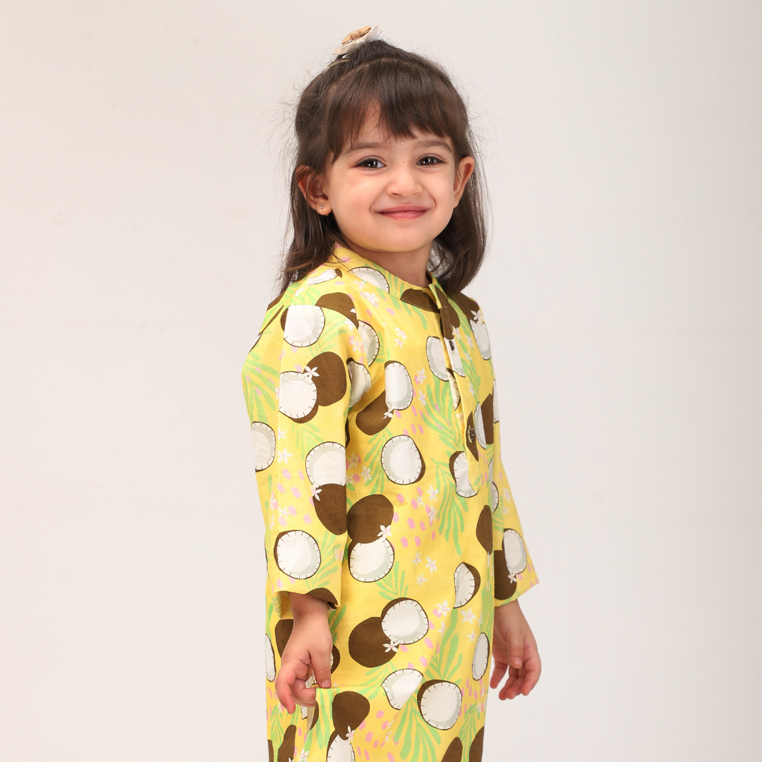 Coconut Floral Kurta Set