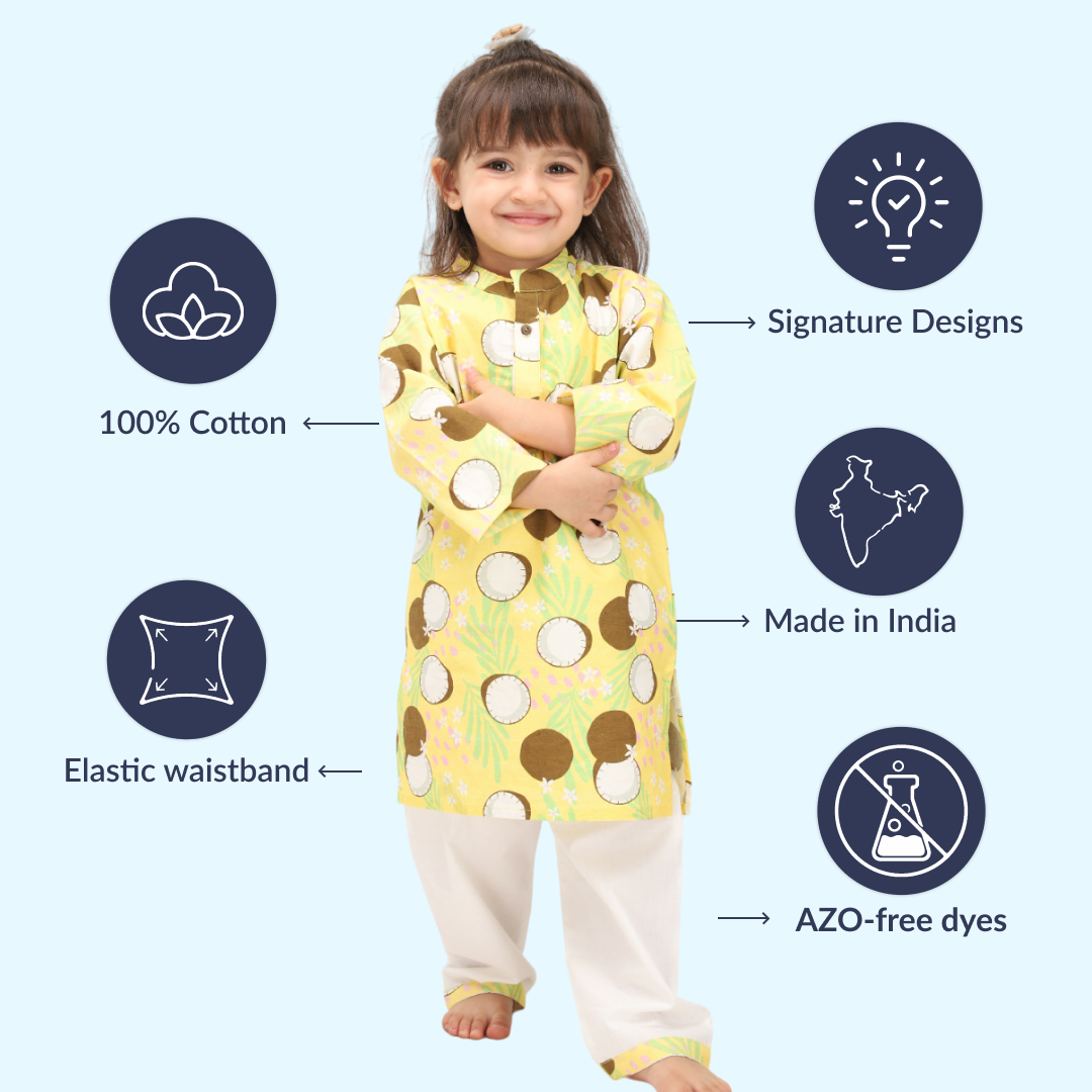 Coconut Floral Kurta Set