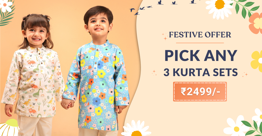 Baby Ethnic Wear Traditional Baby Kurta Pajama For Girls Boys Online Mama and Peaches