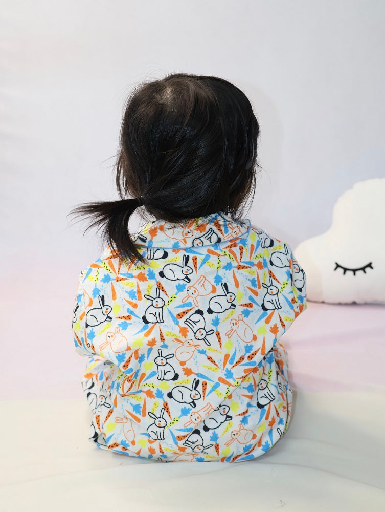 Colorful Rabbits Night Suit (Full Sleeves)