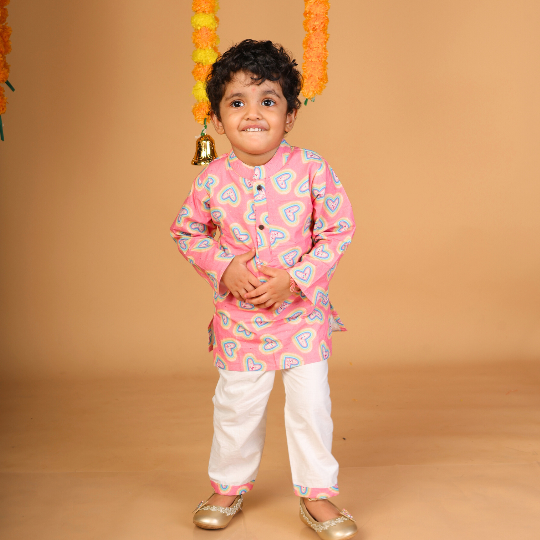 Vibrant Hearts Kurta Set