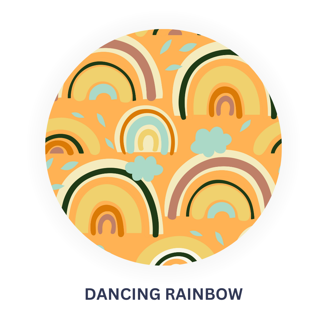 Dancing Rainbows Orange Full Sleeve Night Suit