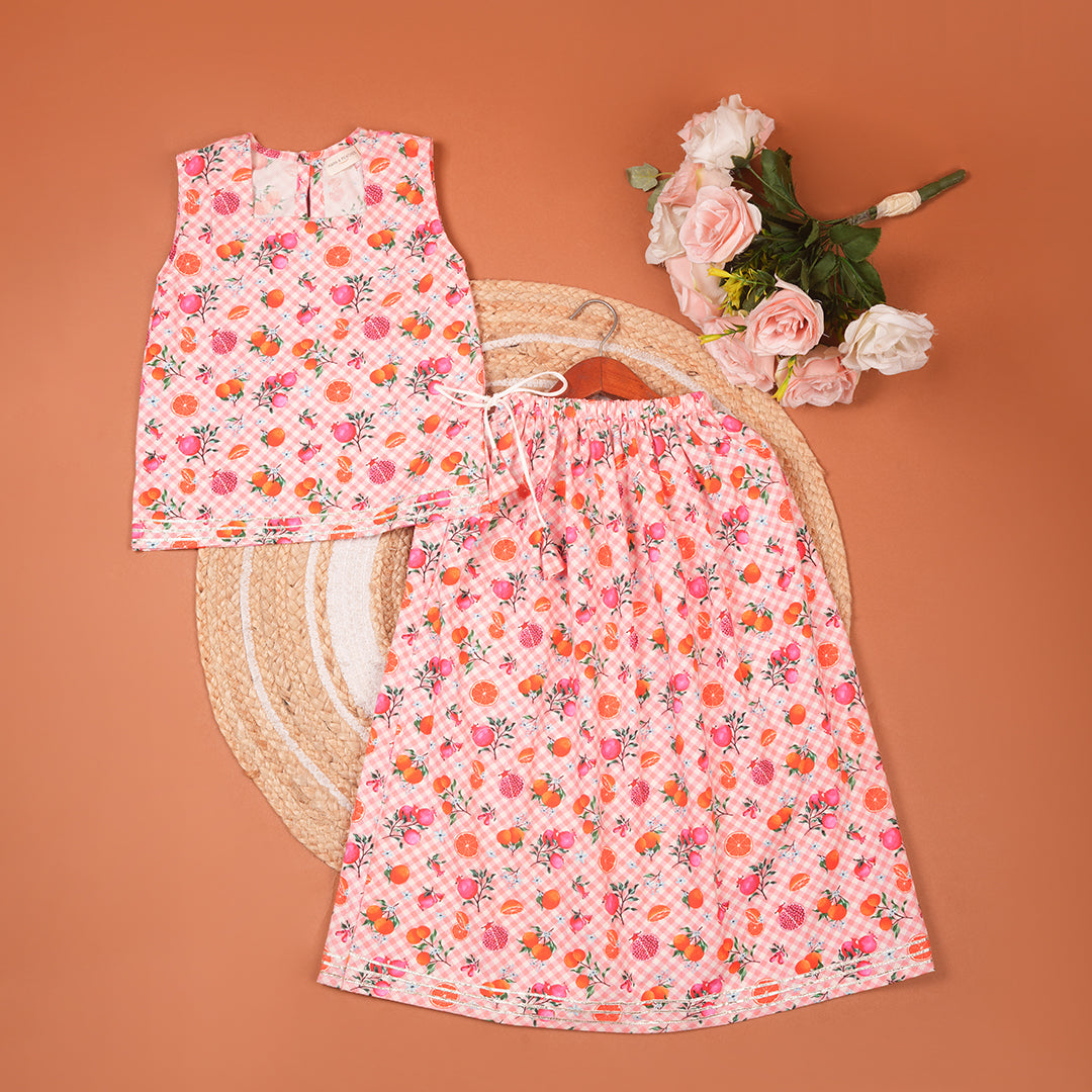 Fruity Gingham Lehenga Set