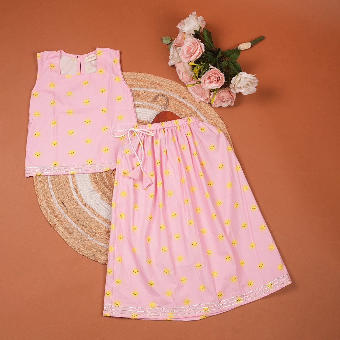Pink Sun Lehenga Set