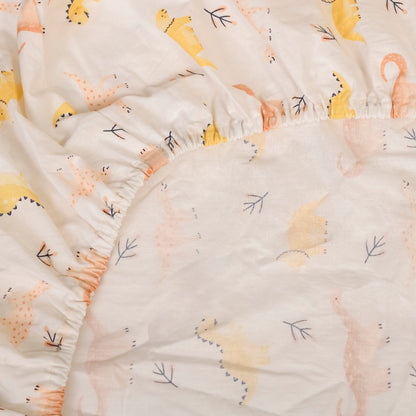 Pastel Dinosaurs Fitted Cot Sheet