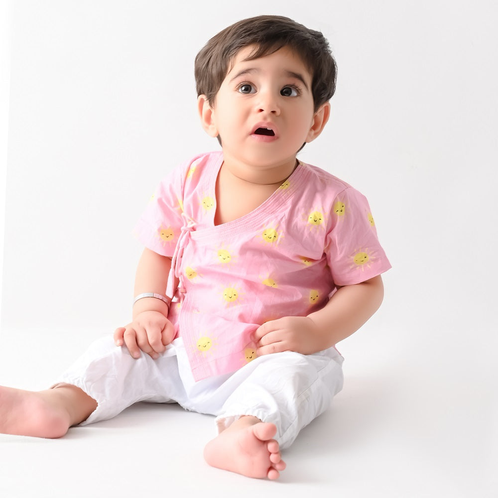 Buy Rainforest Animals Print Baby Angrakha Set Online In India – Mama