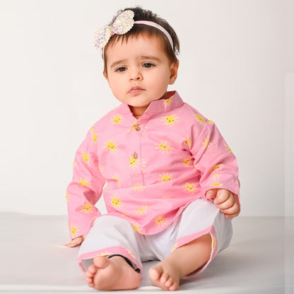 Pink Sun Kurta Set