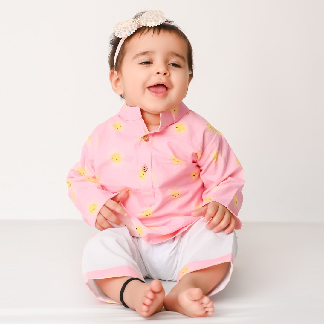 Pink Sun Kurta Set