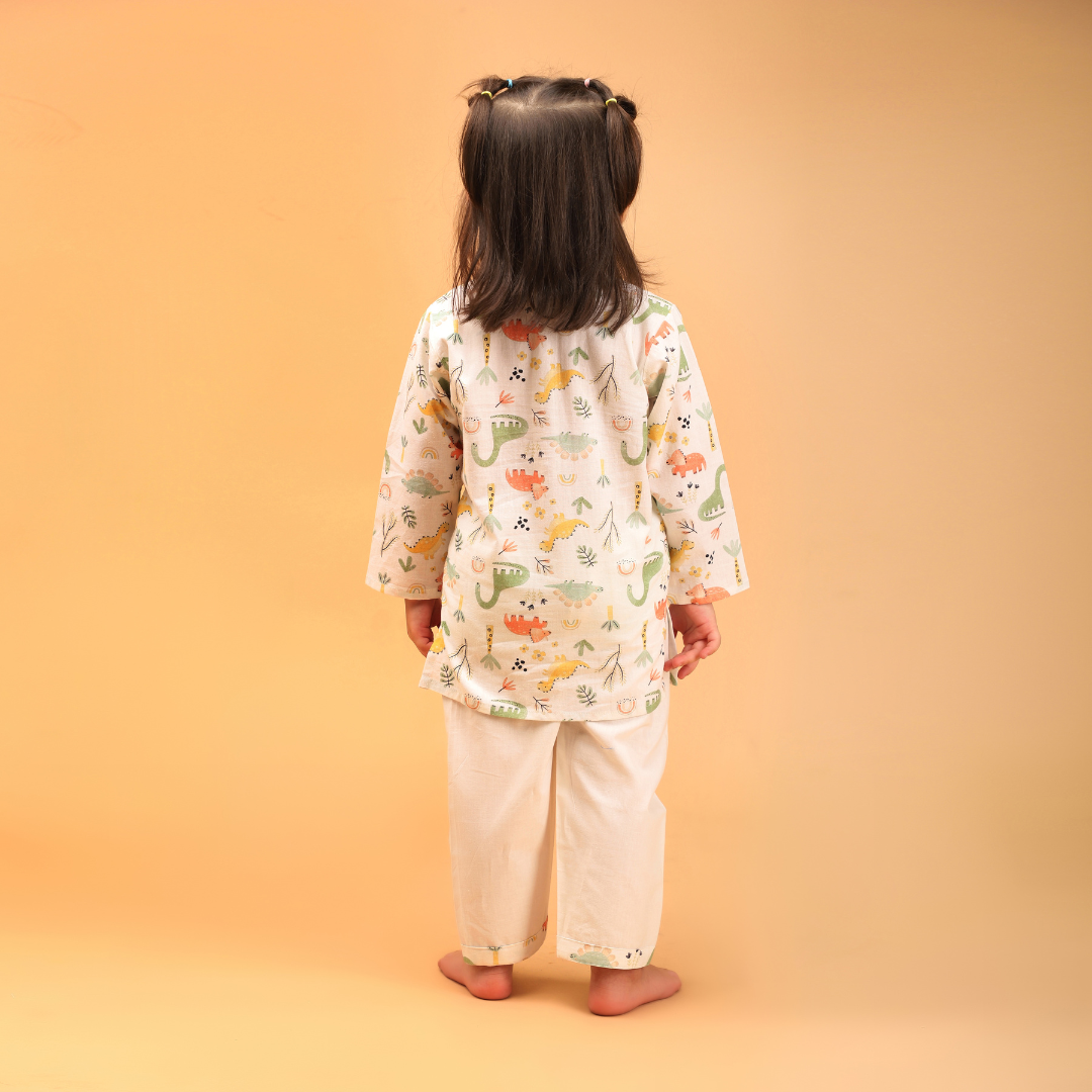 Dancing Dinosaurs Kurta Set