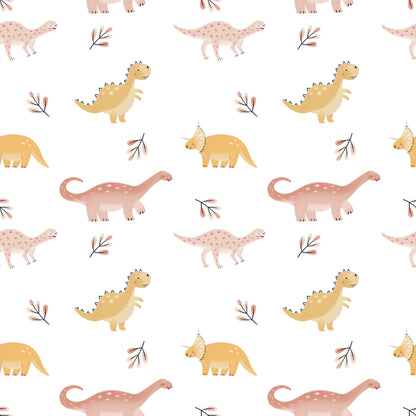 Pastel Dinosaurs Fitted Cot Sheet