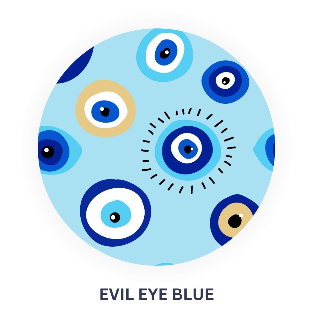 Evil Eye Blue Cotton Kurta Set