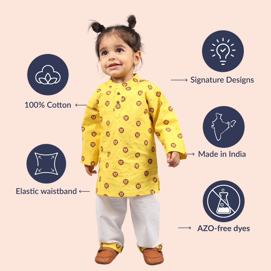 Fiery Lion Kurta Set