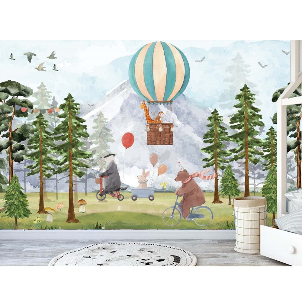 Forest Cool Bear and Hot Air Balloon