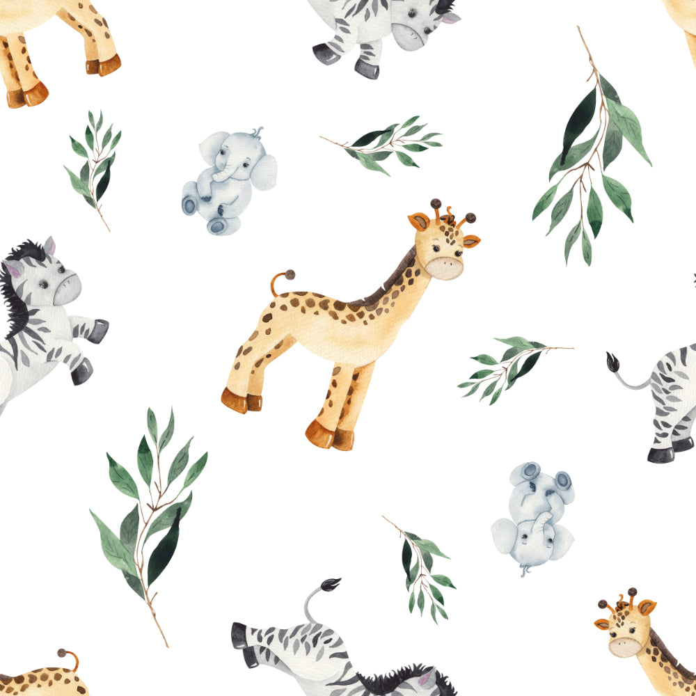 Zebras &amp; Giraffes Fitted Cot Sheet