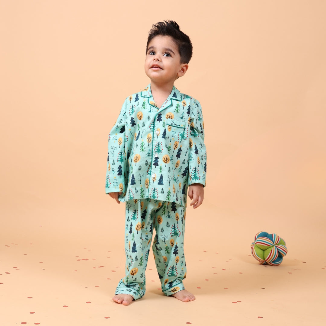 Charm Trees Full Sleeves Night Suit