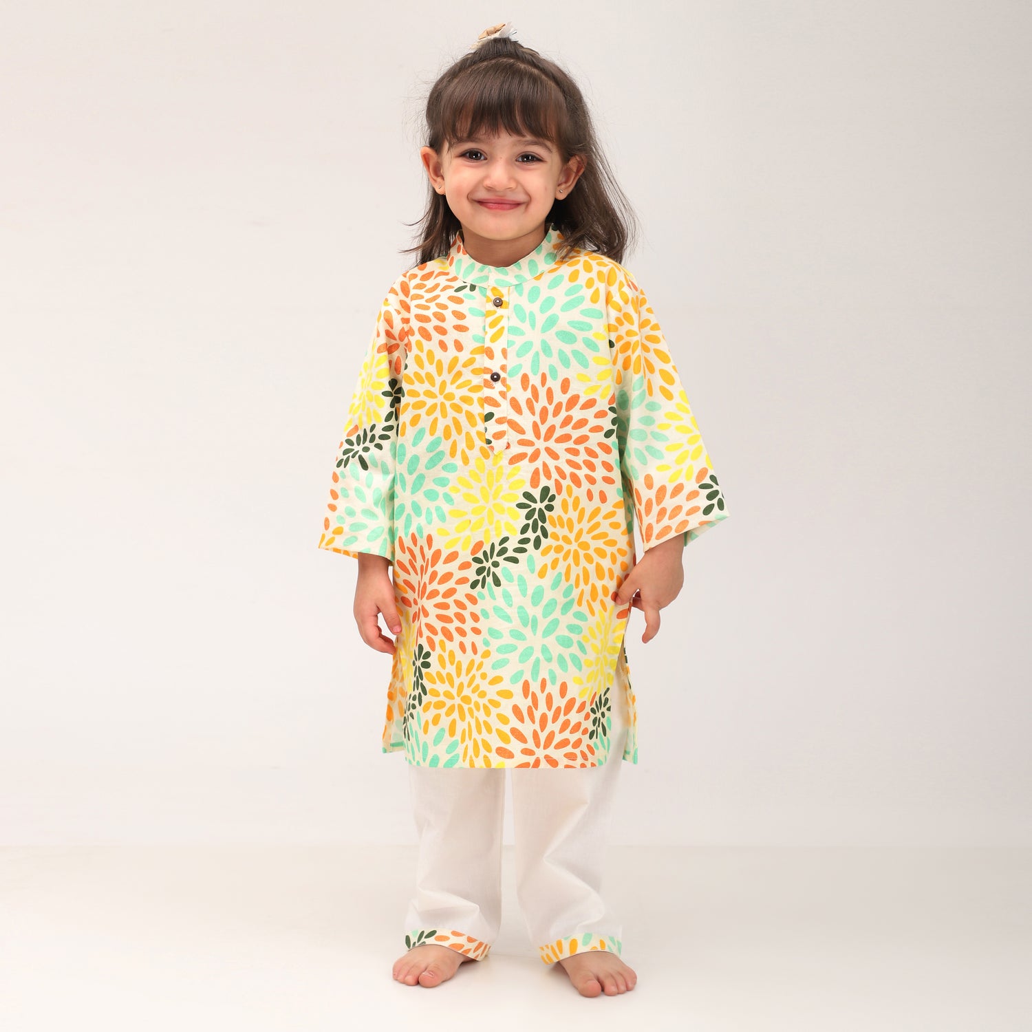 Colourful Petals Kurta Set