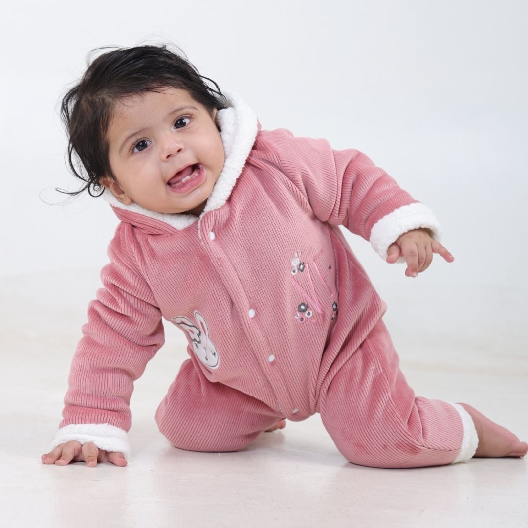 Bunny Love Jacquard Sherpa Romper