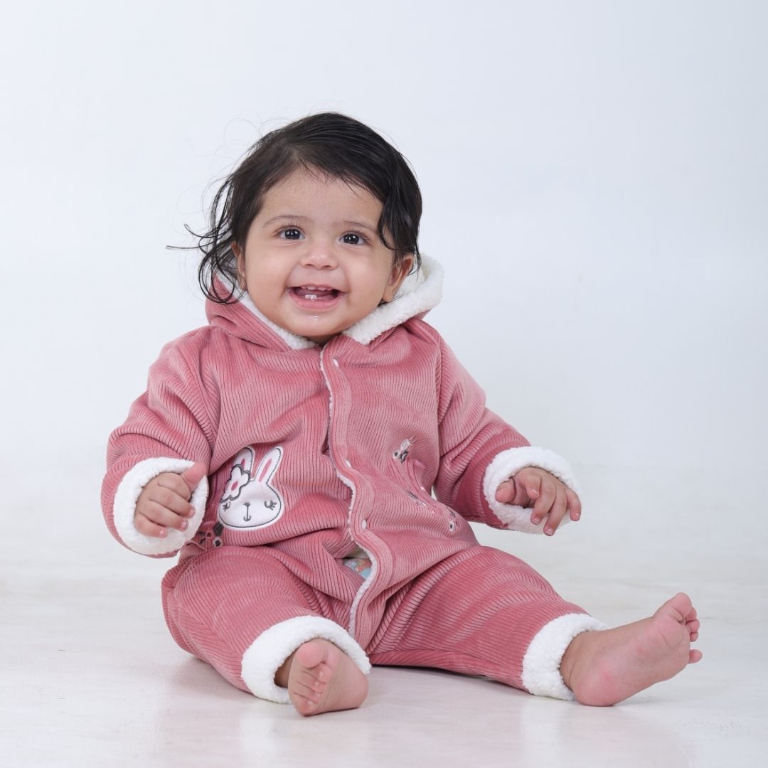 Bunny Love Jacquard Sherpa Romper