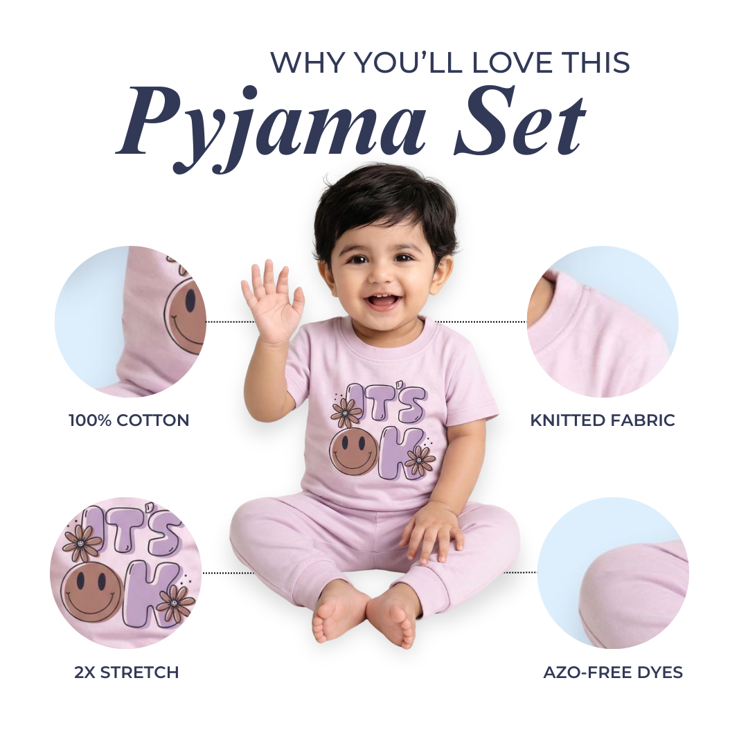 Smiley Cotton Pyjama Set