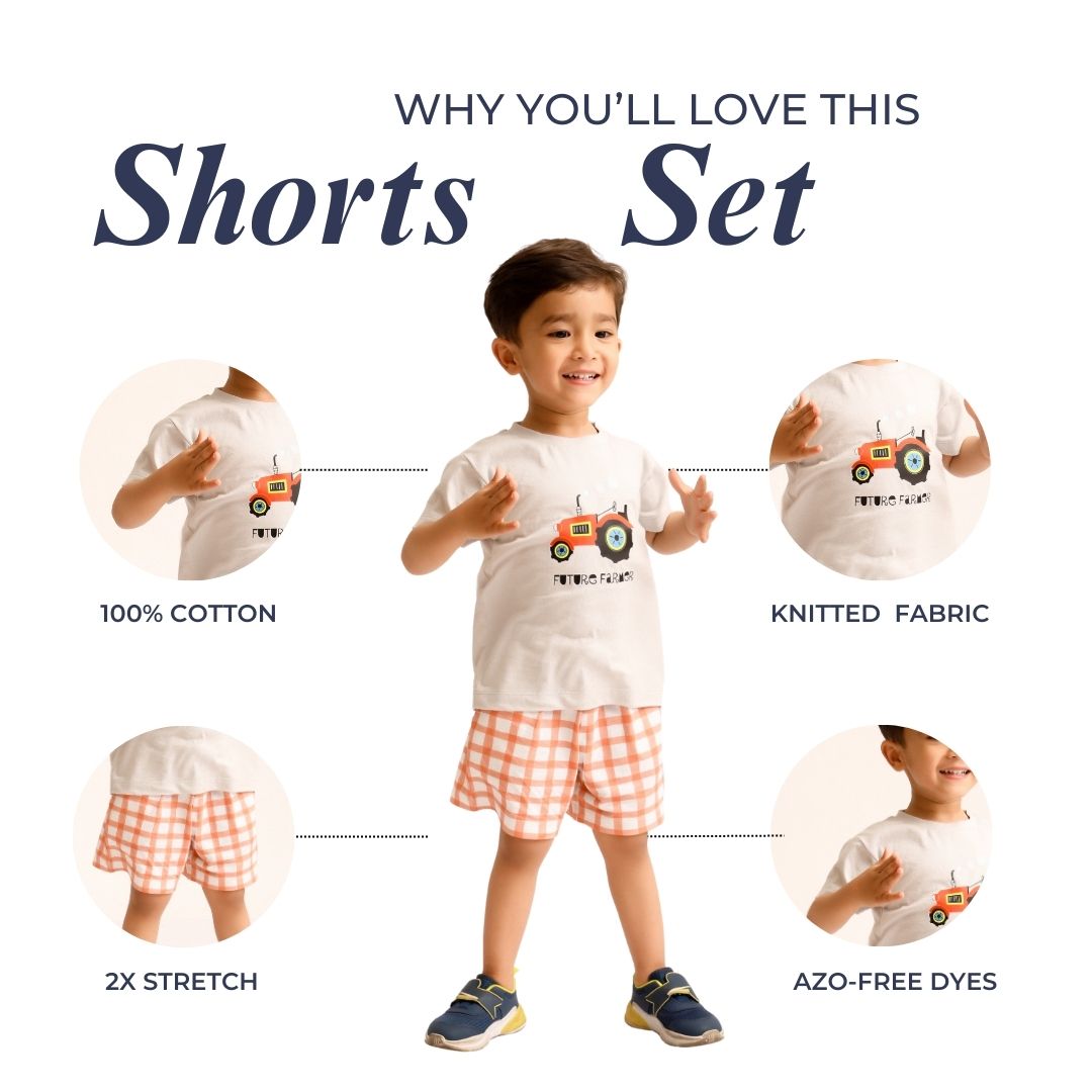 Future Farmer Cotton T-Shirt & Shorts Set