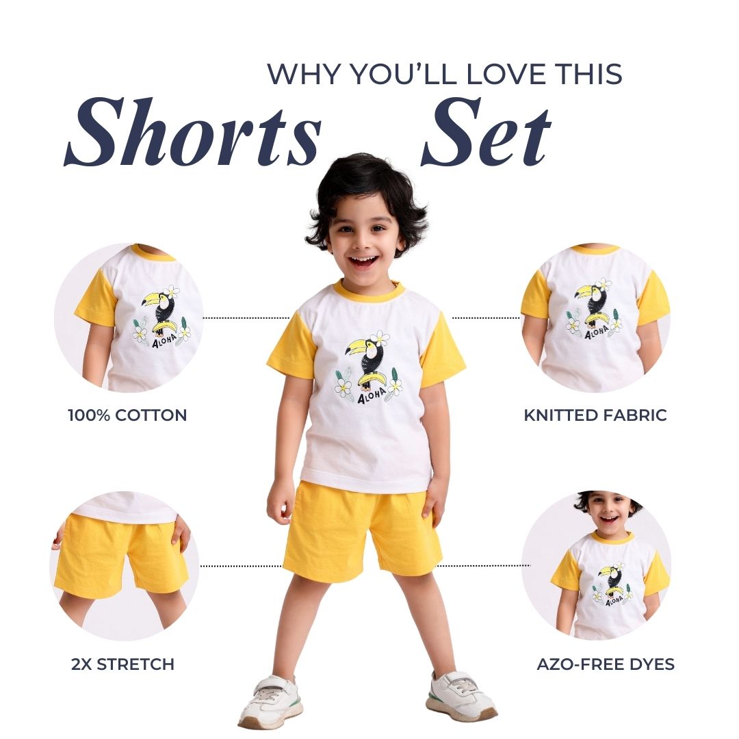 Aloha Cotton T-Shirt &amp; Shorts Set