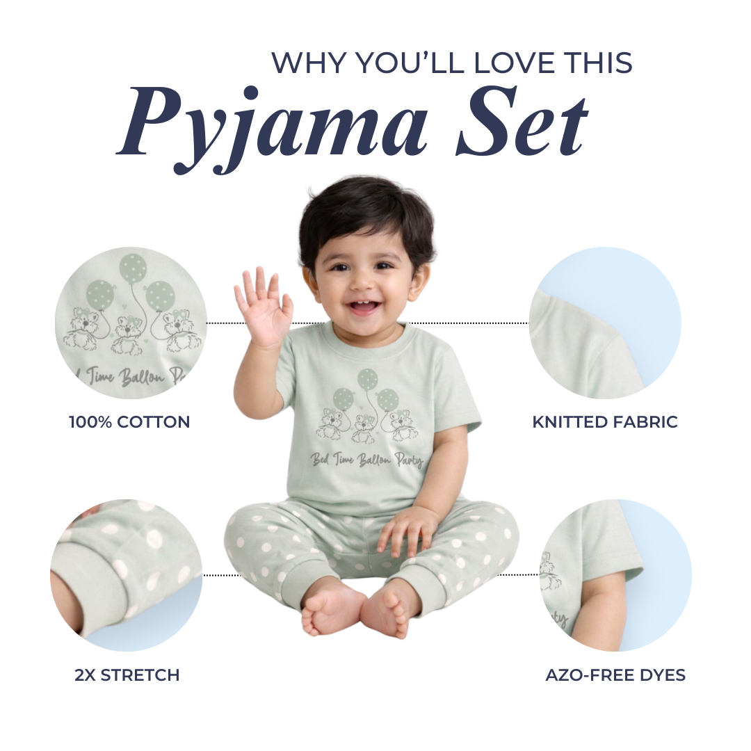 Balloon Party Cotton Pyjama Set