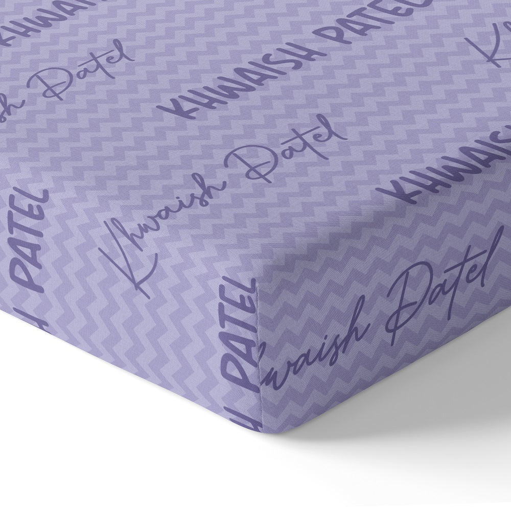 Personalised Name Cot Sheet - Purple