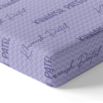 Personalised Name Cot Sheet - Purple