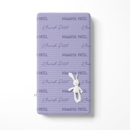 Personalised Name Cot Sheet - Purple