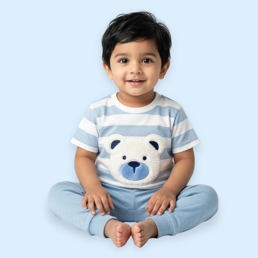 Teddy Bear Cotton Pyjama Set