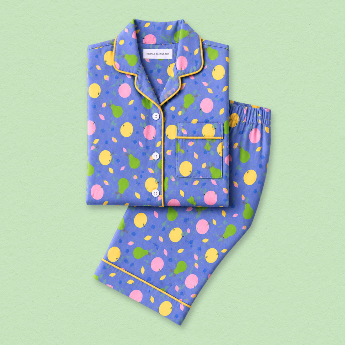 Purple Tropical Full Sleeves Night Suit