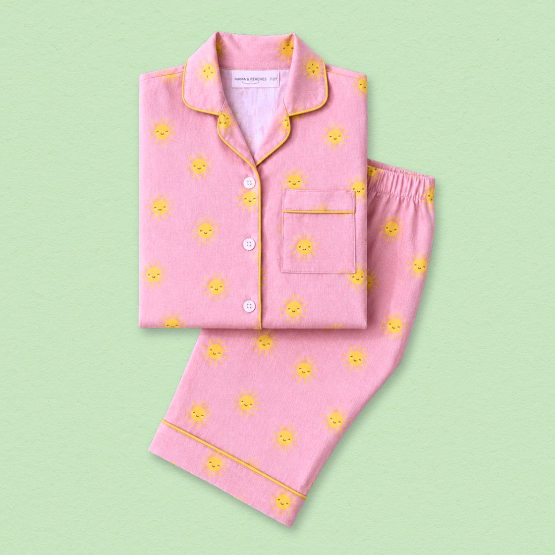 Pink Sun Full Sleeves Night Suit