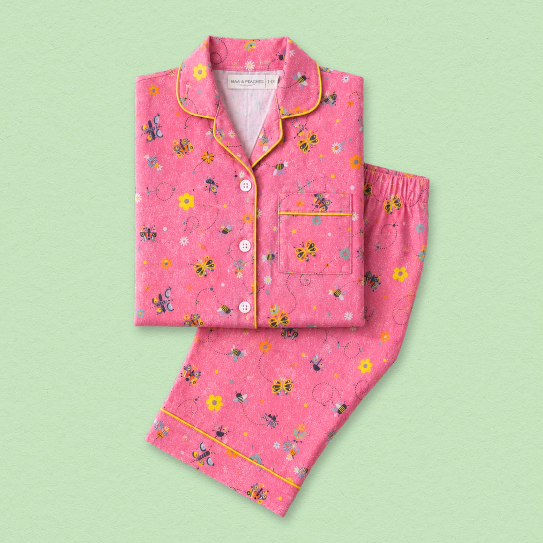 Butterfly Bloom Full Sleeves Night Suit