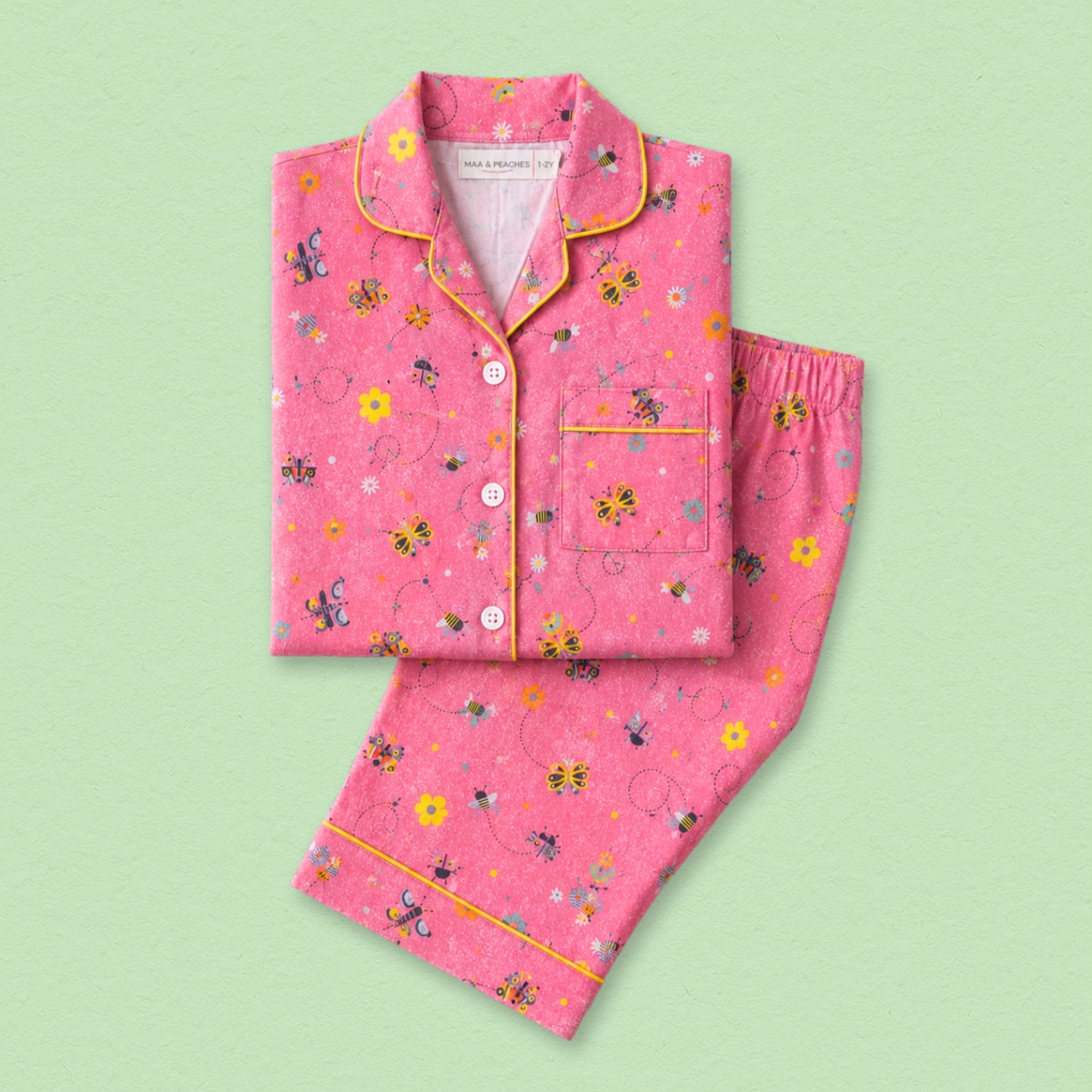 Butterfly Bloom Full Sleeves Night Suit