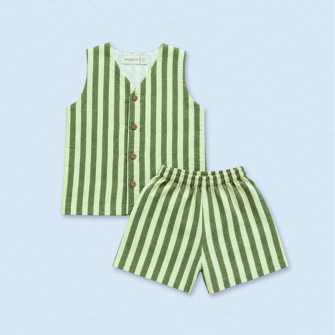Stripe Parade Jhabla Top with Shorts
