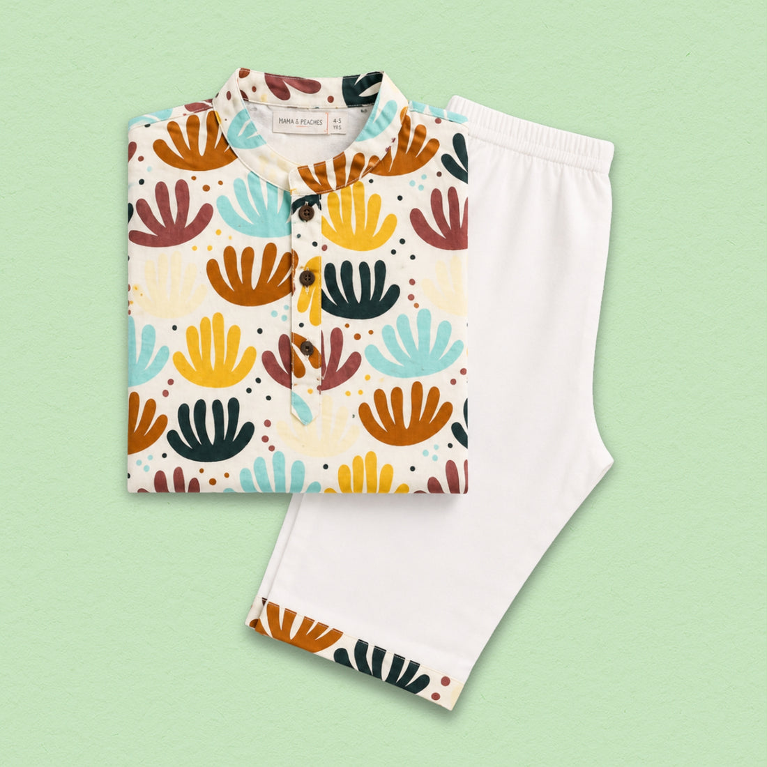 Summer Floral Cotton Kurta Set