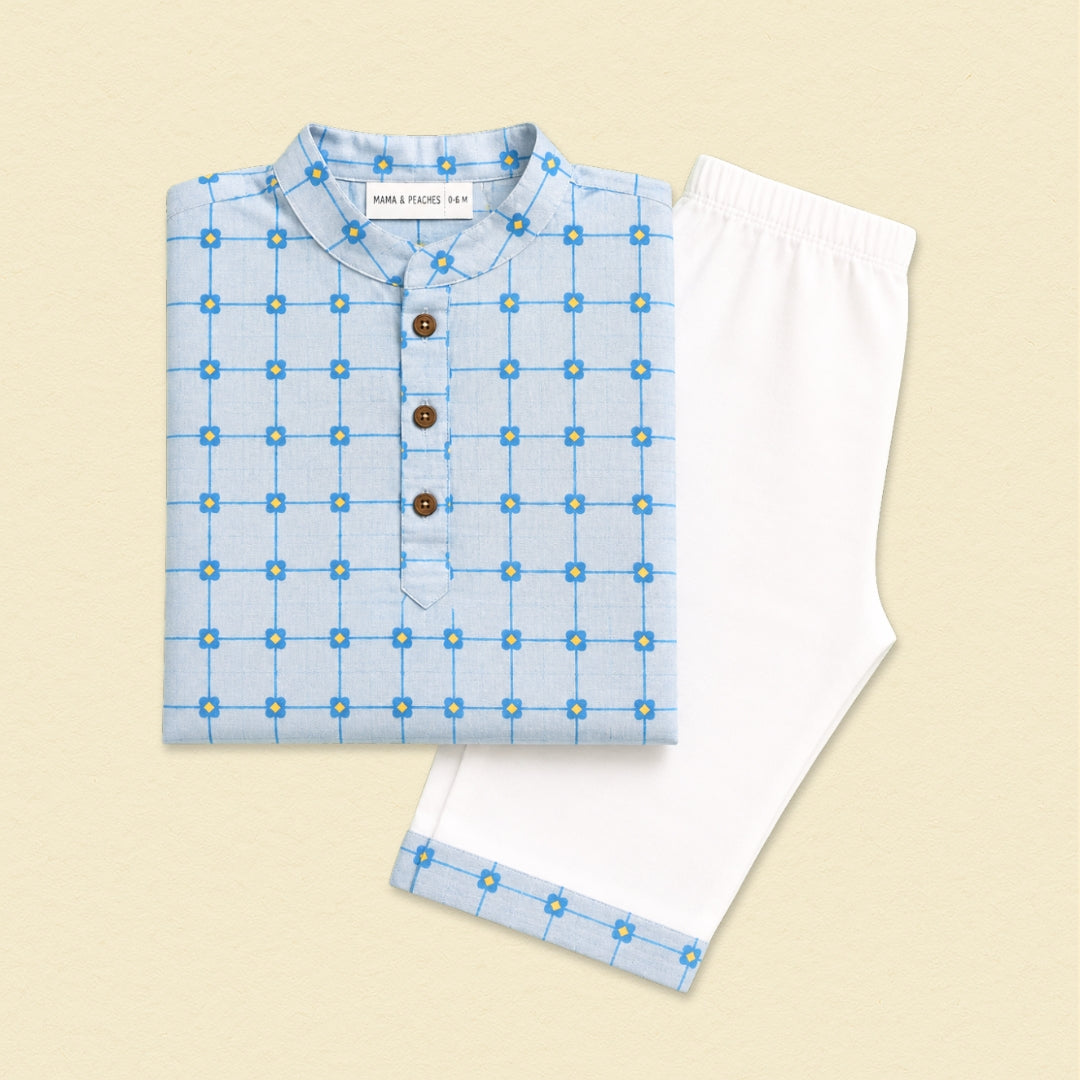 Flower Lattice Kurta Set