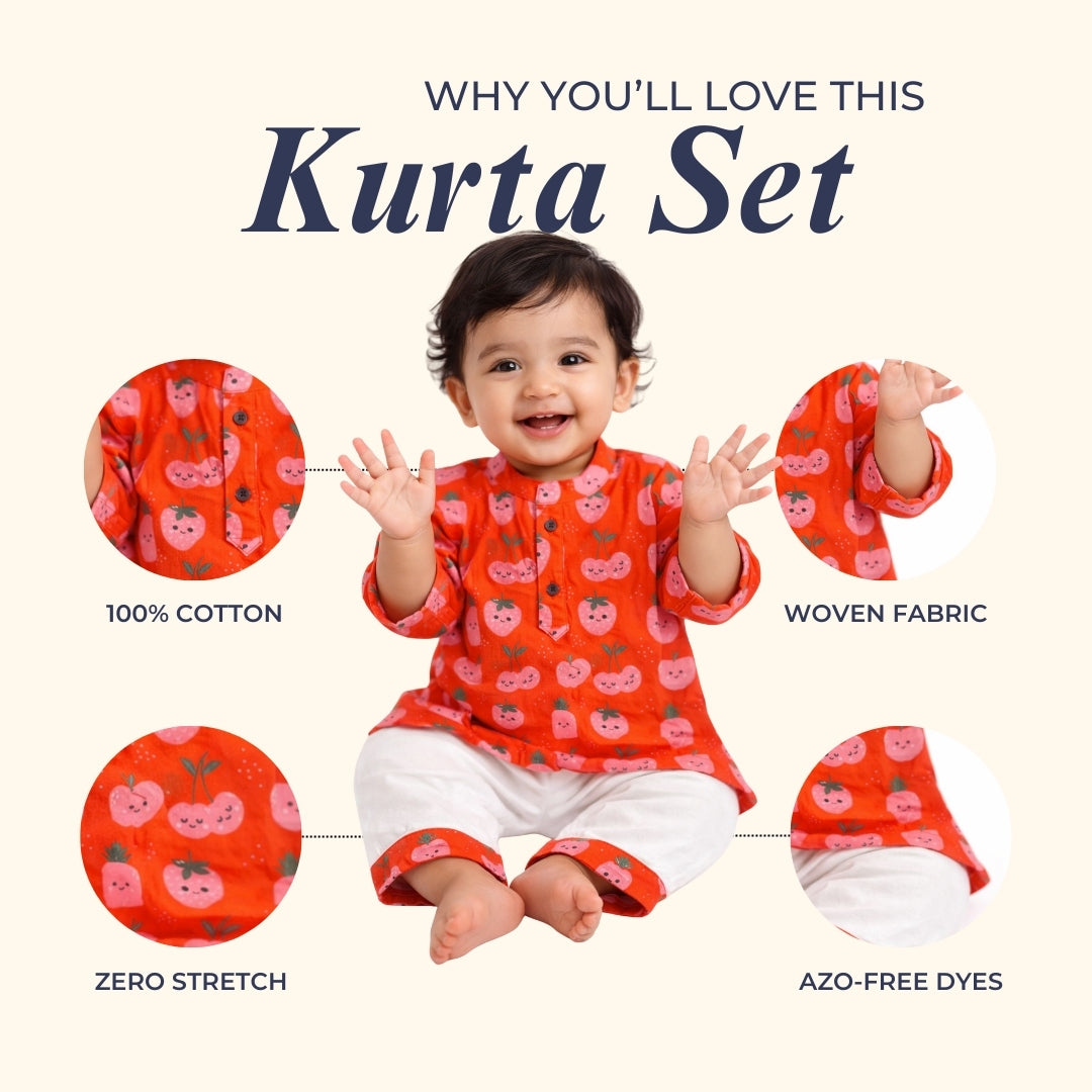 Bright Berry Kurta Set