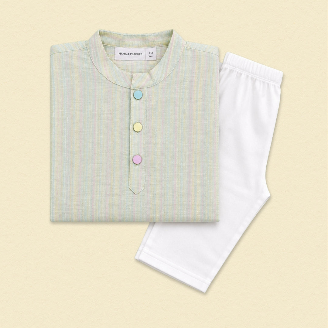 Pear Stripes Kurta Set