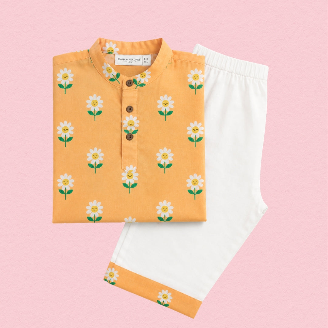 Cheerful Daisies Kurta Set