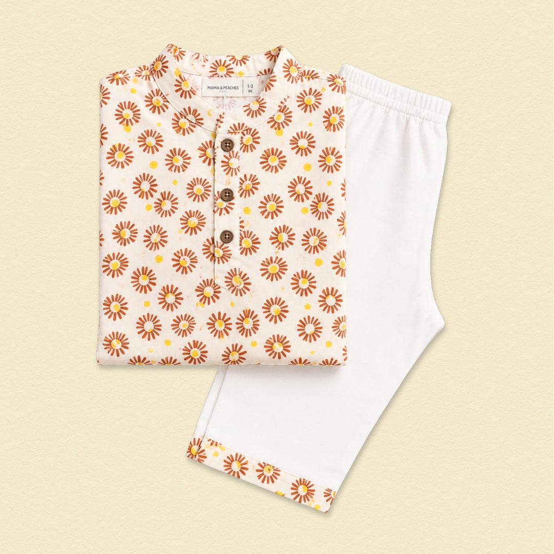 Sunflower Cotton Kurta Set