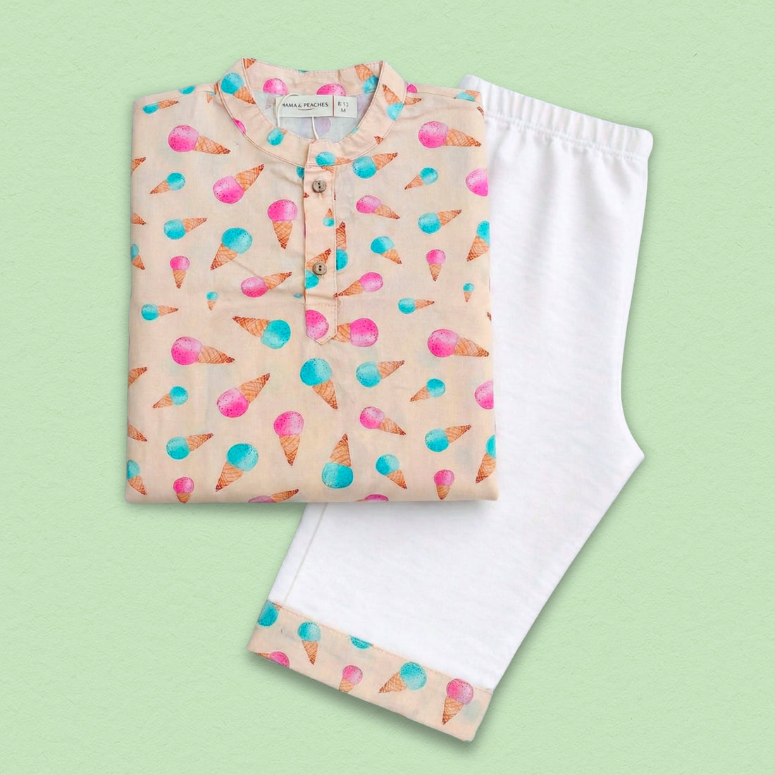 Raining Ice Creams Cotton Kurta Set