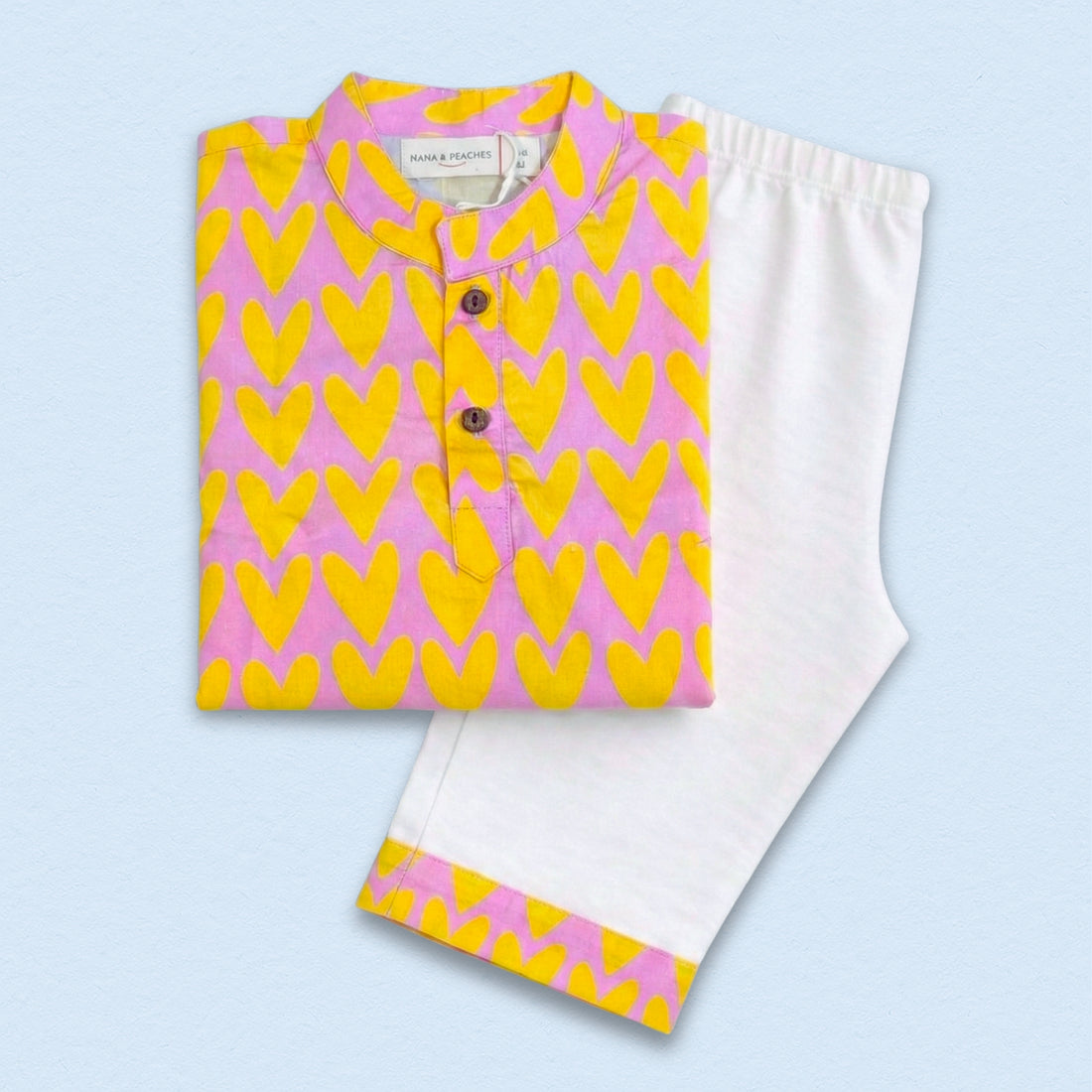 Full Of Heart Cotton Kurta Set