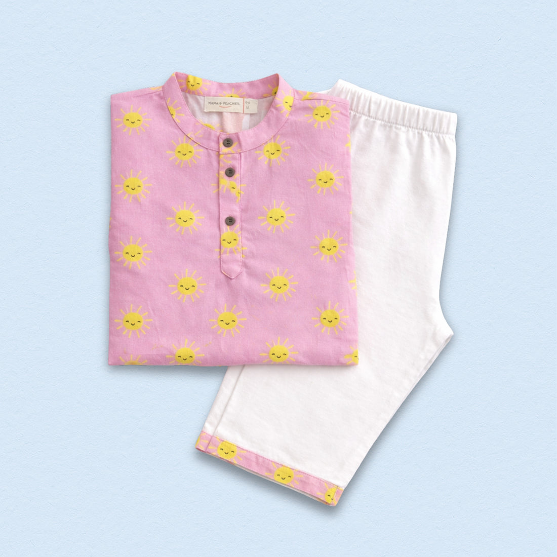 Pink Sun Cotton Kurta Set