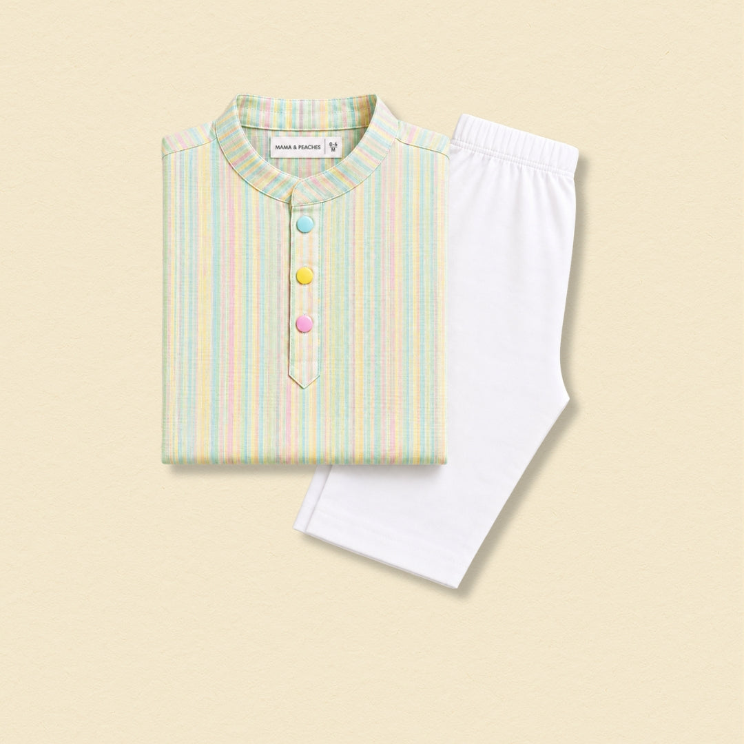 Pear Stripes Kurta Set