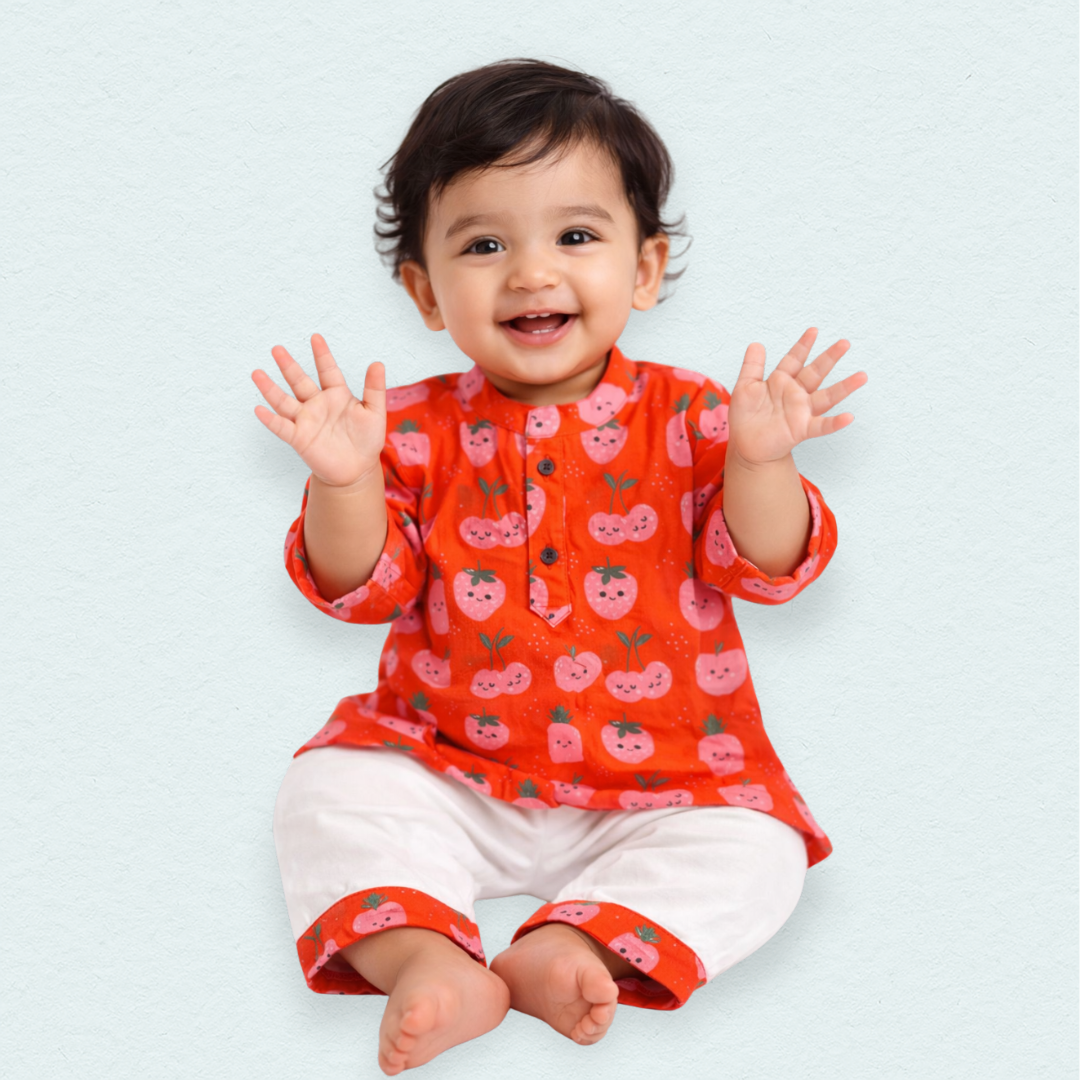 Bright Berry Kurta Set