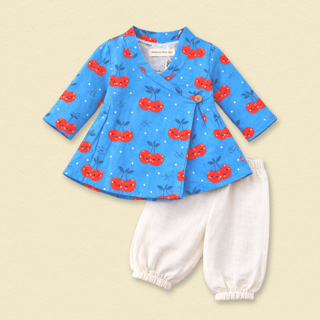 Cheeryful Muslin Angrakha Set