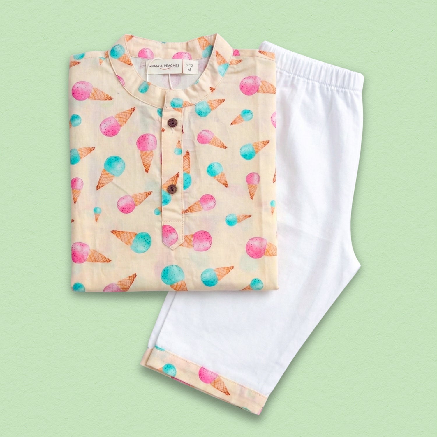 Raining Ice Creams Cotton Kurta Set