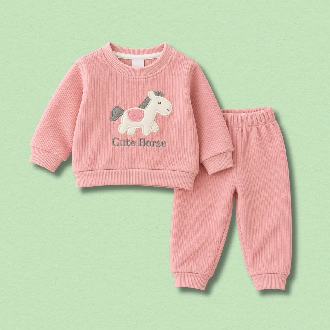 Cute Horse Jacquard Co-ord Set